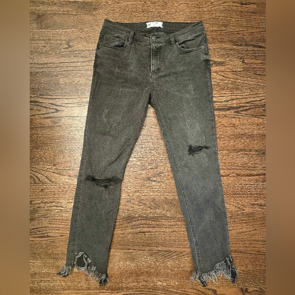 Free People Frayed Hem Denim